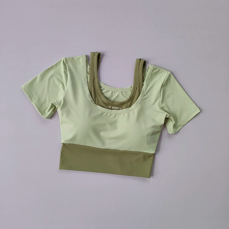 Two-piece Short Sleeved Top