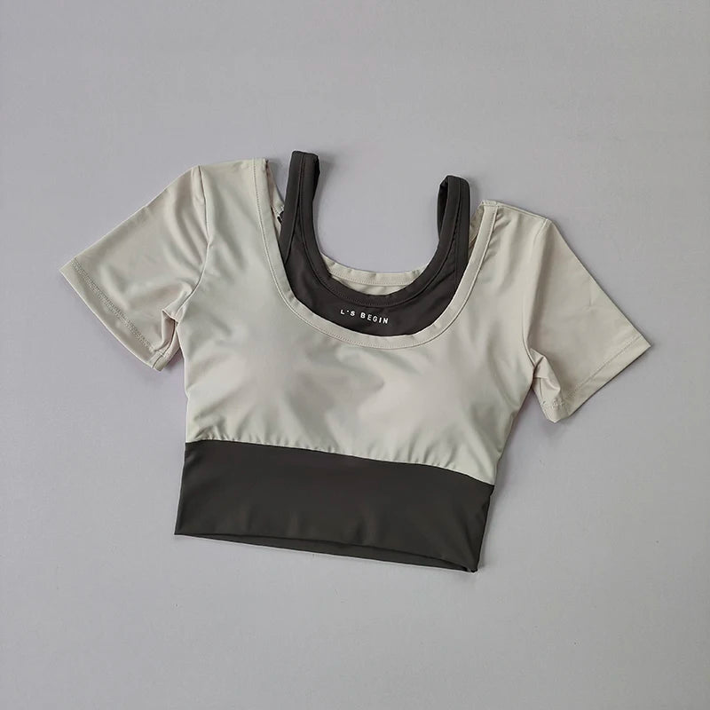 Two-piece Short Sleeved Top