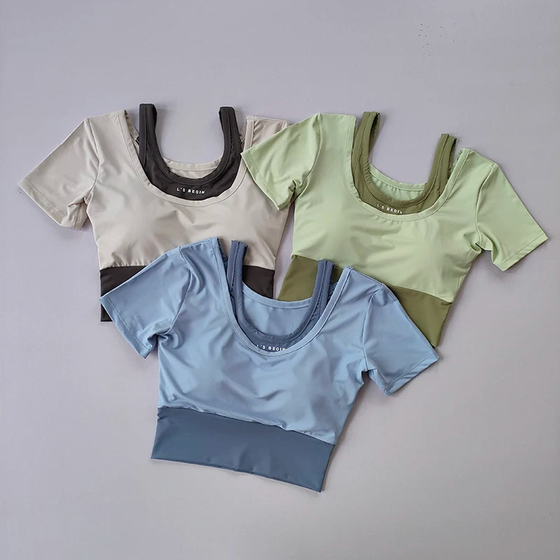 Two-piece Short Sleeved Top