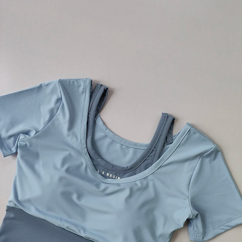 Two-piece Short Sleeved Top